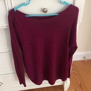 Purple boatneck sweater